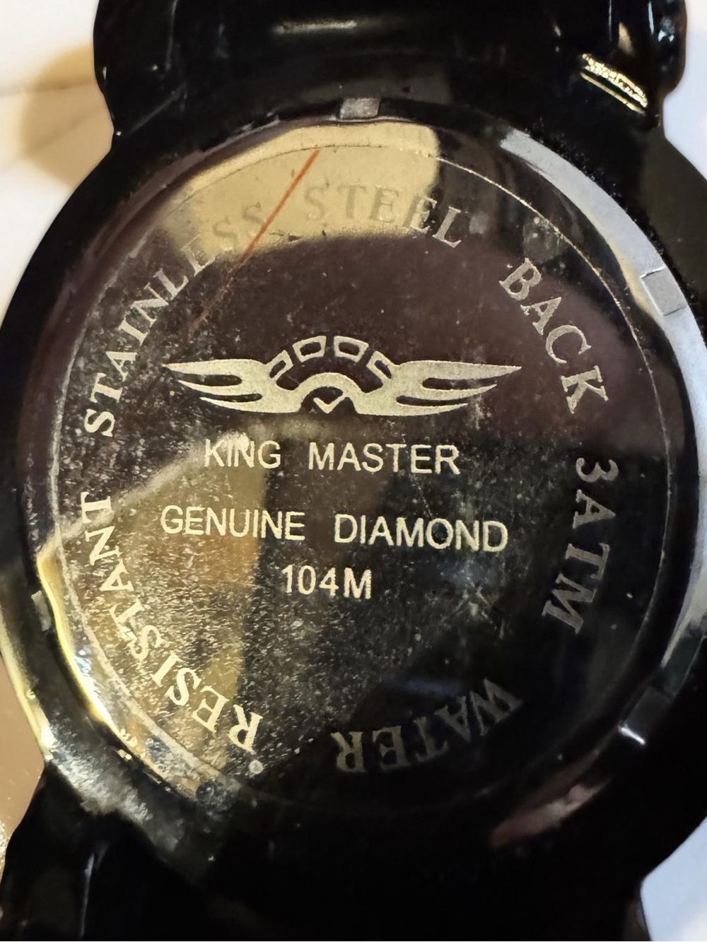 King Masters Men’s Black Stainless with Diamonds Watch - Picture 4 of 6